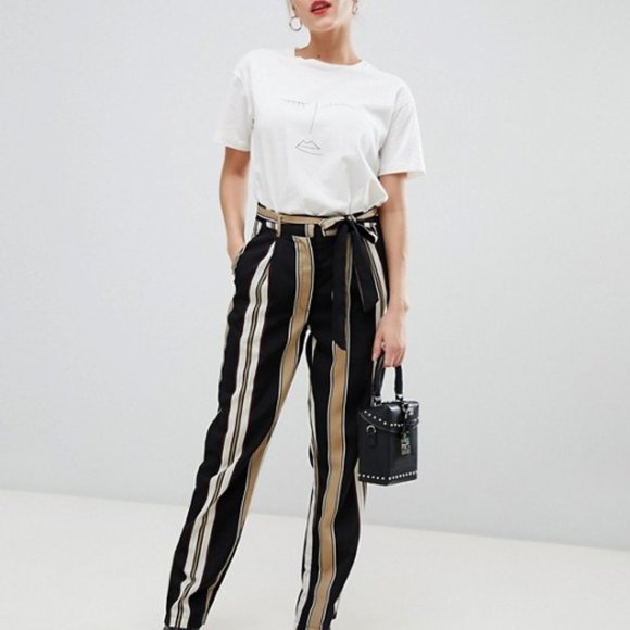 Stripe Wide Leg Pants - Picture 2 of 5